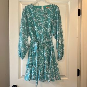 Flying Tomato Teal Floral Dress Size Small
